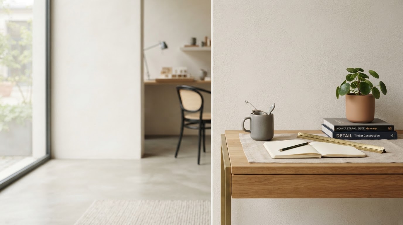 Probé — a calm architectural landscape representing analytical clarity and long-term stability